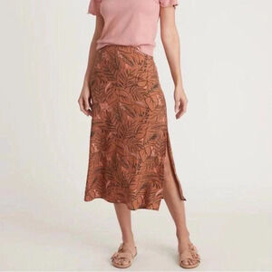 NWT Marine Layer Ryan Midi Slip Skirt in Sierra Foliage